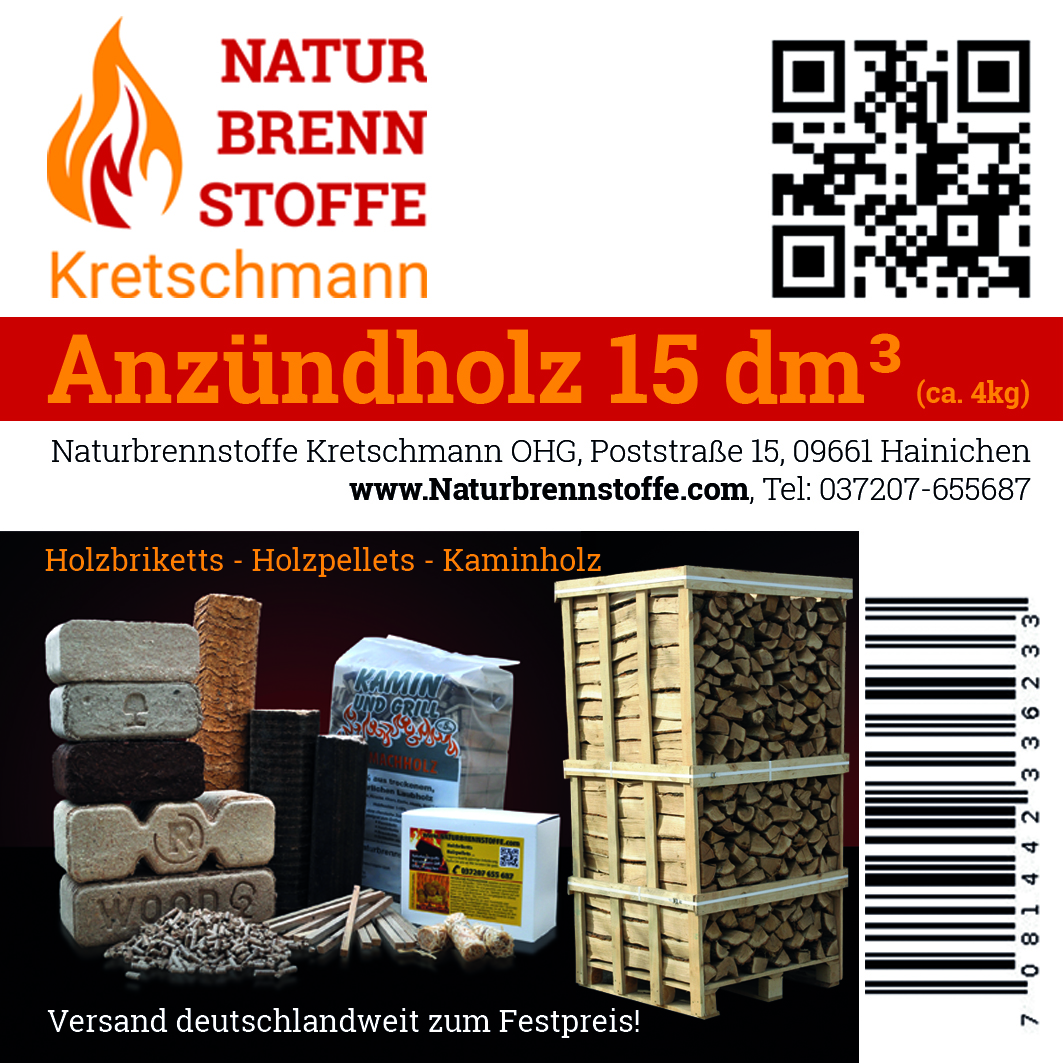  Packung: ca. 5dm³ feines Anmachholz im Netz ab Lager