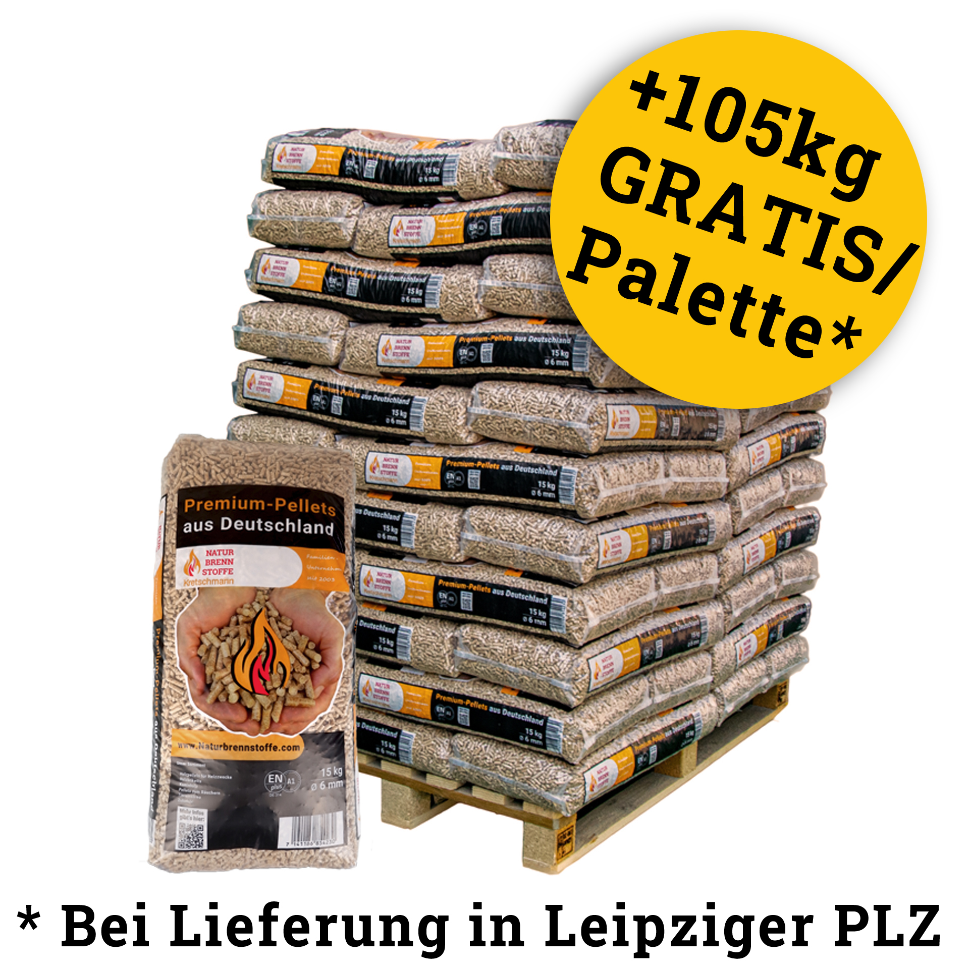 960kg Deutsche Nadelholz-Pellets "Naturbrennstoffe"