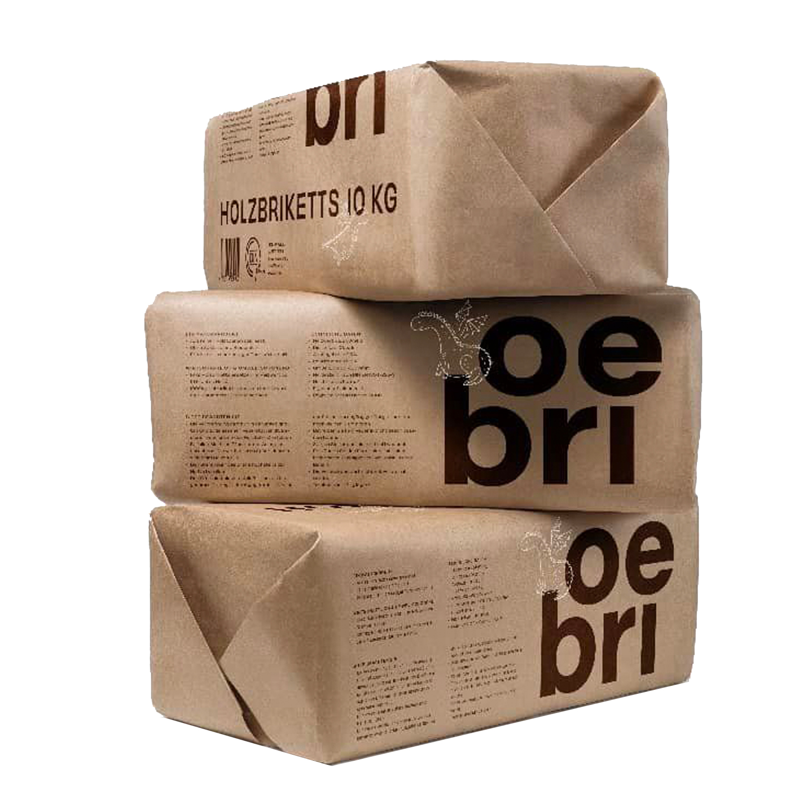 NEU - In Papier: 10kg Nachhaltige Nadelholz-Briketts aus Deutschland RUF-Briketts Nadelholz in Papierverpackung