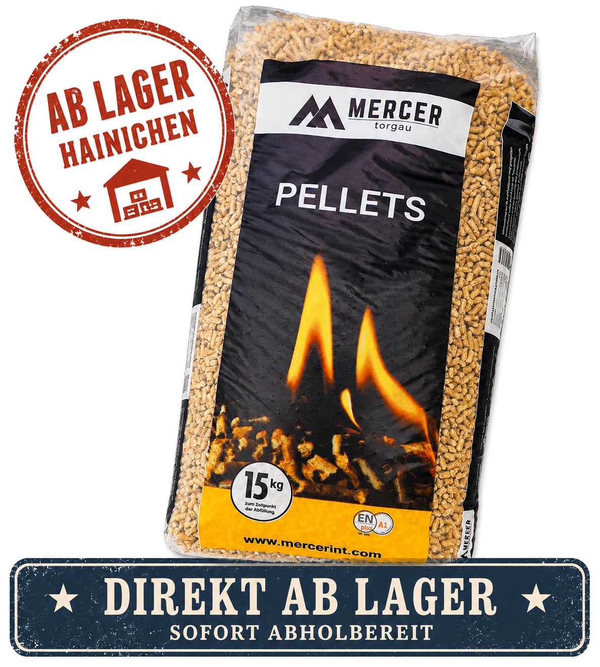 Deutsche Nadelholz-Pellets Mercer Torgau ab Lager