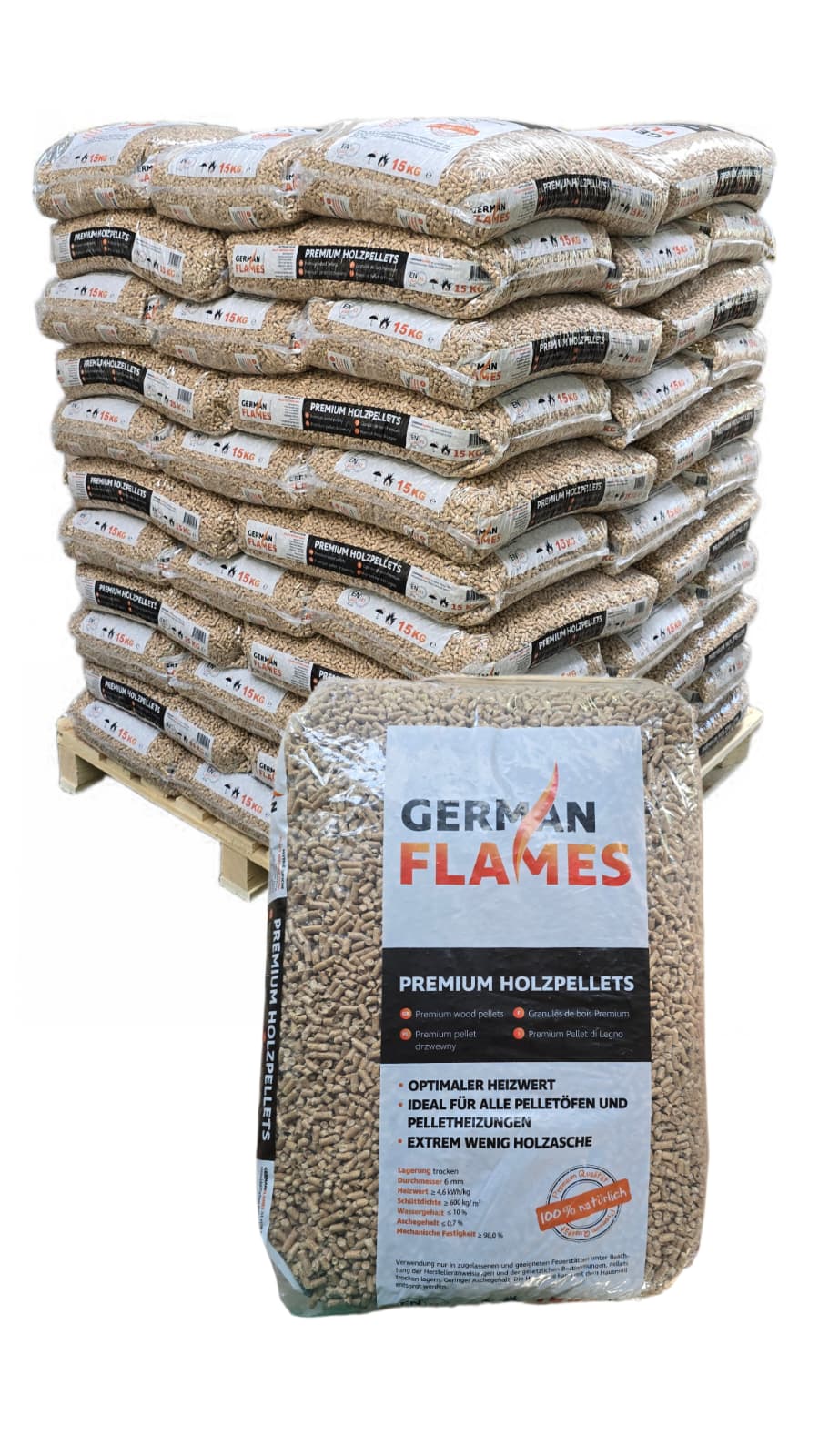 150kg Nadelholz Pellets Premium - GermanFlames - ENplusA1