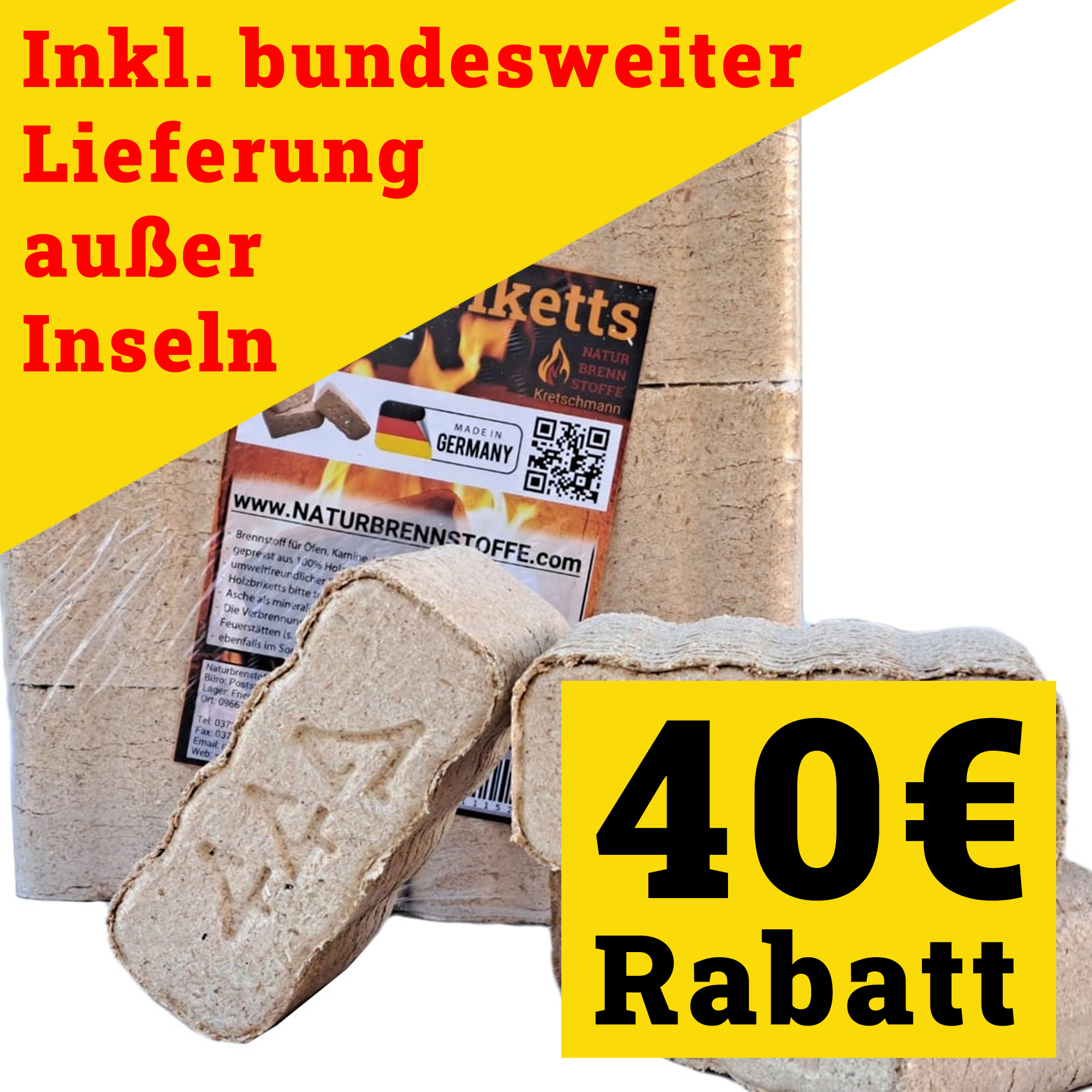 NEU: 960kg Würfel-Nadelholz-Briketts wellenform NEU: 960kg Würfel-Nadelholz-Briketts wellenform
