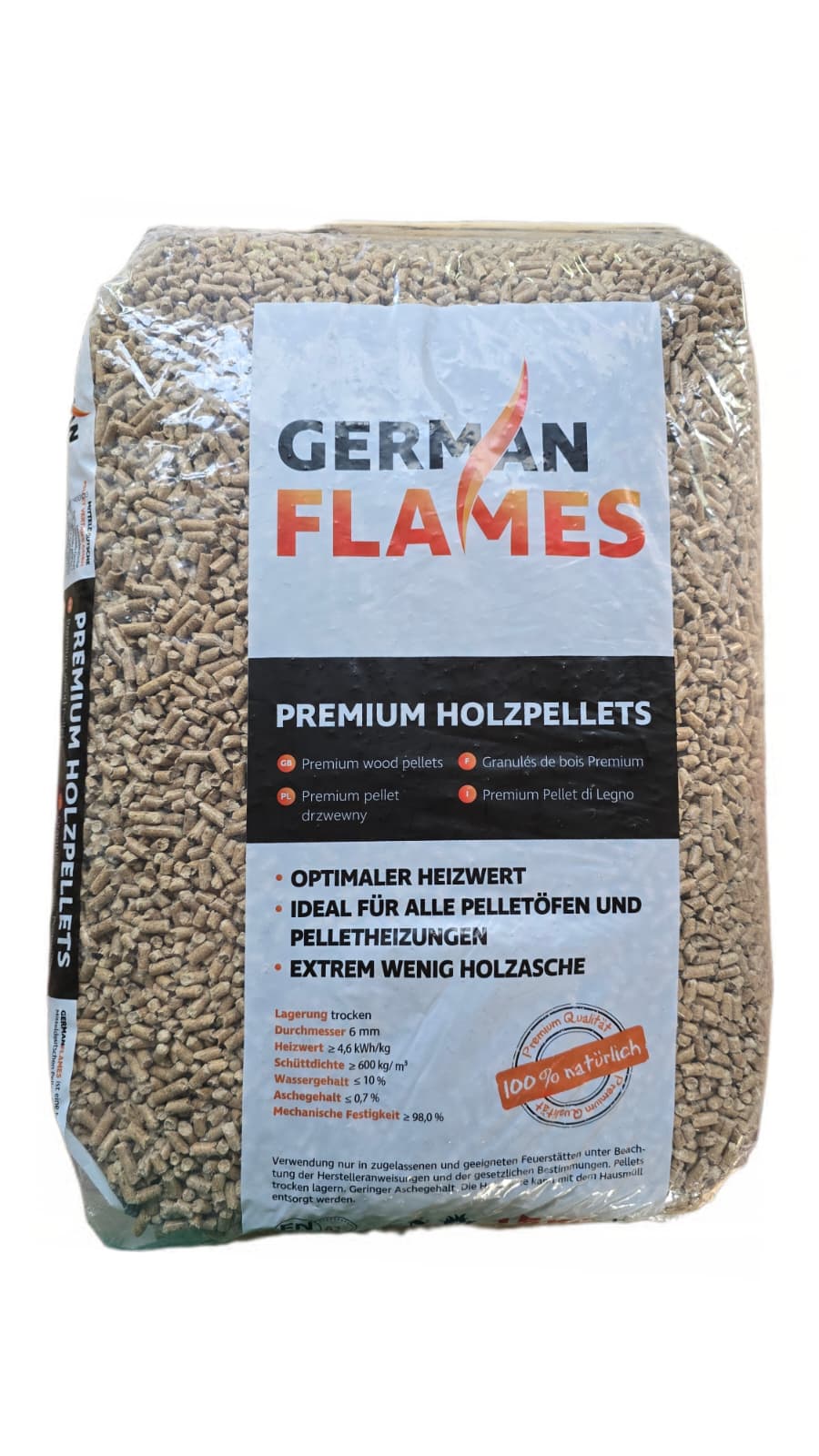 150kg Nadelholz Pellets Premium - GermanFlames - ENplusA1